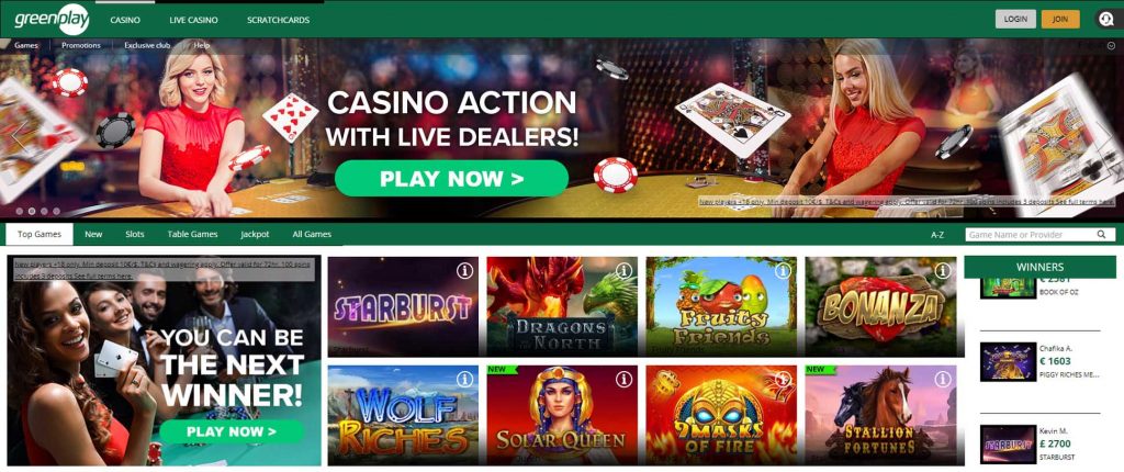 Online Casino Greenplay Überprüfung der offiziellen Website