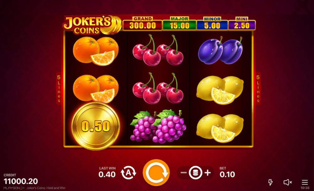 Wie man den Joker Coins Hold and Win-Spielautomaten spielt