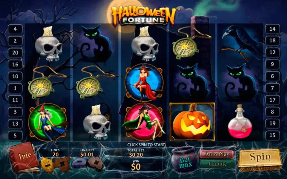 Mod de joc al slotului Halloween Fortune