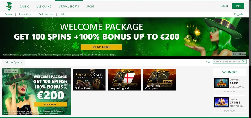 Bewertung der Luckster-Casino-Website