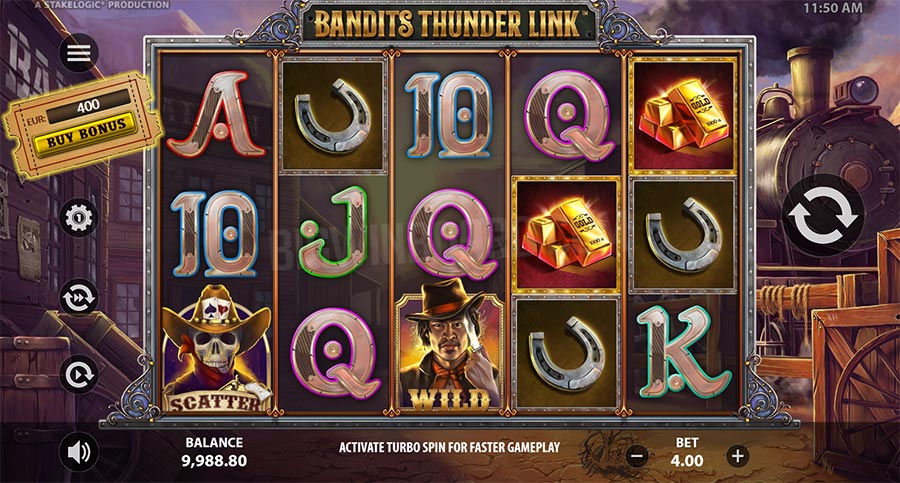 Interfață slot Bandits Thunder Link